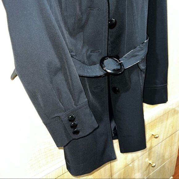Ann Taylor Women’s Black Belted Trench Coat - Picture 4 of 10